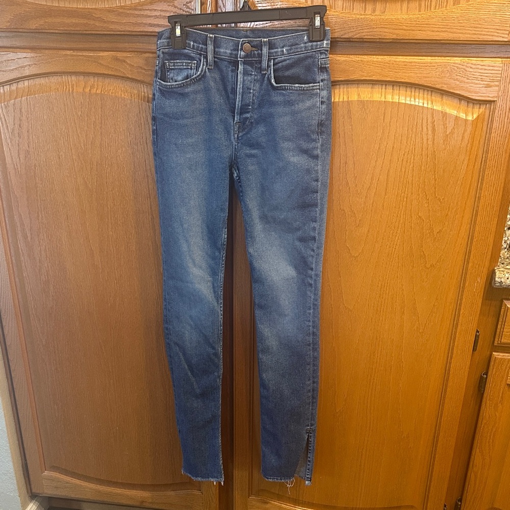 Cotton Citizen Blue Women's Jeans with Slit on Ankles